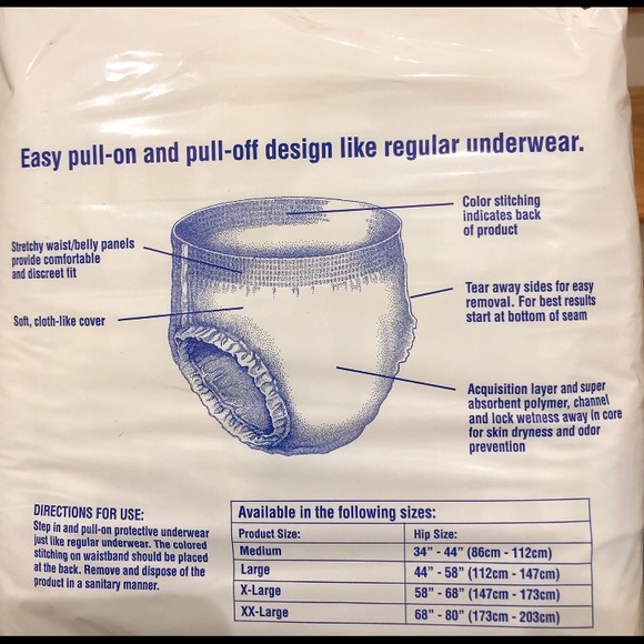 Adult incontinence pull-ups/diapers underwear - Picture 3 of 3